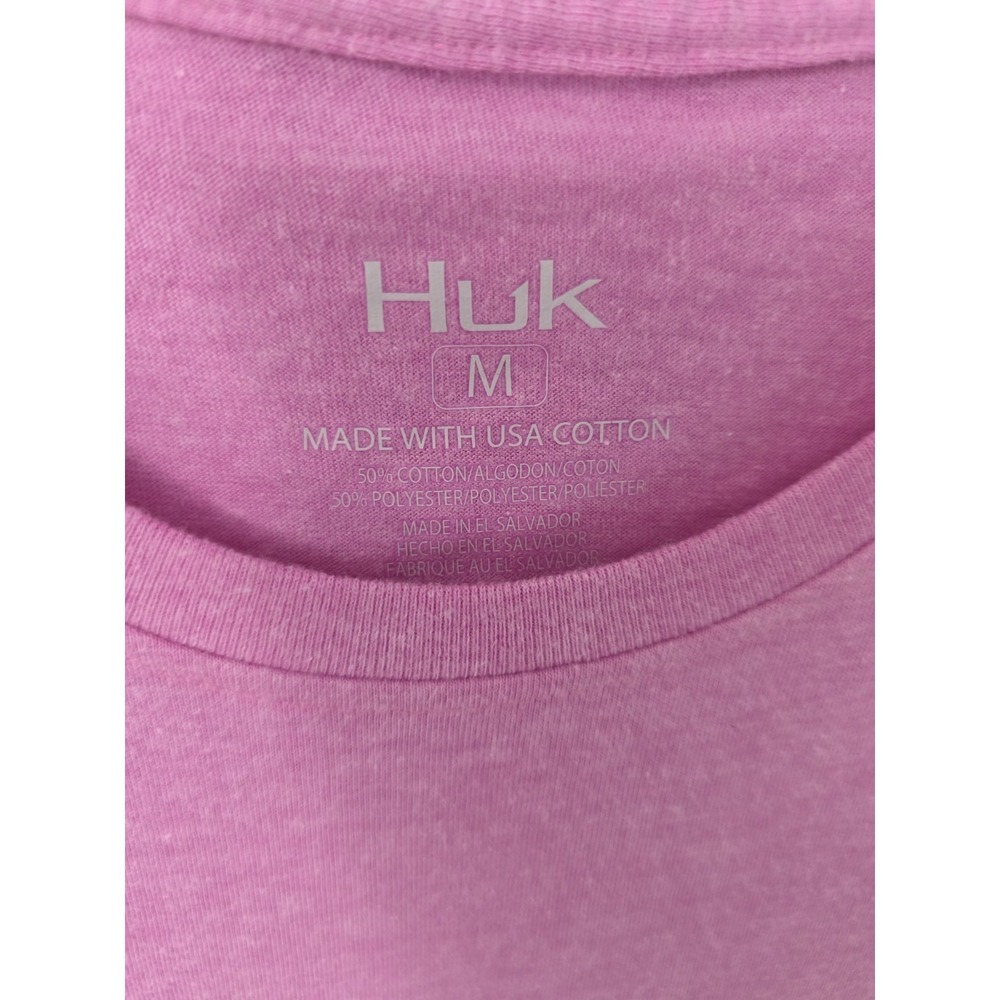 HUK Performance Fishing Short Sleeve T Shirt NWT Pink, Lavender Sz MEDIUM - Picture 4 of 7